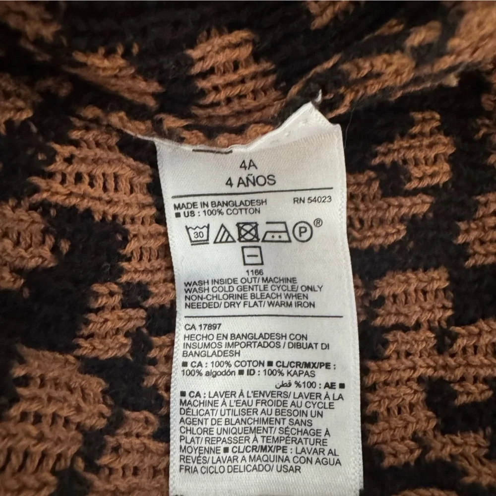 Old Navy Crew Neck Leopard Sweater 4T